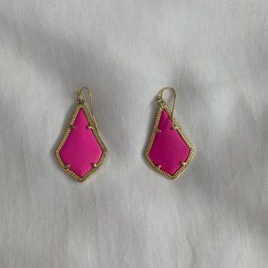 Kendra Scott Drop Earrings in hot pink